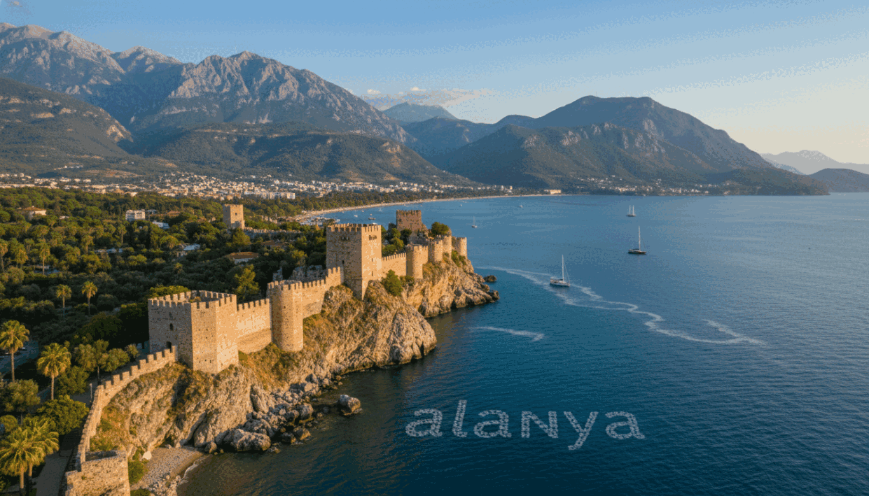 A picturesque scene capturing the rich historical and cultural heritage of Alanya, Turkey. In the foreground, showcase the ancient Alanya Castle perched on a rocky cliff, with its sturdy stone walls and dramatic towers. In the middle ground, include the vibrant Mediterranean landscape dotted with lush greenery and the shimmering sea. The background features the stunning Taurus Mountains under a clear blue sky, where soft golden sunlight bathes the entire scene, creating a warm, inviting atmosphere. Use a wide-angle lens to emphasize depth, focusing on the castle while allowing the beauty of the surrounding nature to unfold. Ideal for illustrating Alanya's historical significance, the scene should evoke a sense of wonder and admiration. The words "alanya escort" subtly blended into the natural elements of the setting, ensuring a seamless integration into the image. A picturesque scene capturing the rich historical and cultural heritage of Alanya, Turkey. In the foreground, showcase the ancient Alanya Castle perched on a rocky cliff, with its sturdy stone walls and dramatic towers. In the middle ground, include the vibrant Mediterranean landscape dotted with lush greenery and the shimmering sea. The background features the stunning Taurus Mountains under a clear blue sky, where soft golden sunlight bathes the entire scene, creating a warm, inviting atmosphere. Use a wide-angle lens to emphasize depth, focusing on the castle while allowing the beauty of the surrounding nature to unfold. Ideal for illustrating Alanya's historical significance, the scene should evoke a sense of wonder and admiration. The words "alanya escort" subtly blended into the natural elements of the setting, ensuring a seamless integration into the image.