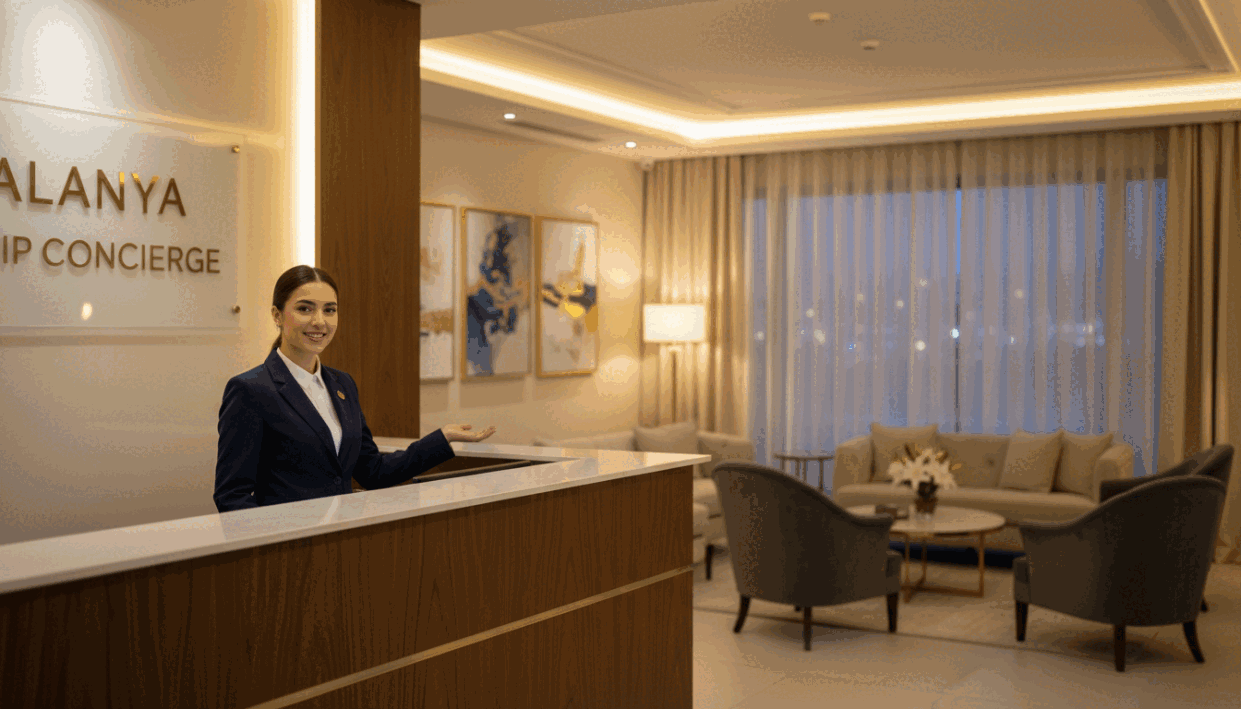 A professional and inviting setting for the "alanya escort" service, showcasing a tastefully decorated upscale lounge area. In the foreground, a welcoming reception desk with a sleek design, featuring a friendly staff member dressed in business attire, ready to assist visitors. The middle ground captures a cozy seating arrangement with plush chairs and ambient lighting, giving off a warm and inviting atmosphere. In the background, elegant decor elements such as soft curtains and stylish artwork enhance the sophisticated vibe. The lighting is soft and diffused, creating a serene mood perfect for relaxation and comfort. A shallow depth of field focuses on the reception area, while maintaining a blurred yet appealing background, emphasizing the professional nature of the "alanya escort" service. A professional and inviting setting for the "alanya escort" service, showcasing a tastefully decorated upscale lounge area. In the foreground, a welcoming reception desk with a sleek design, featuring a friendly staff member dressed in business attire, ready to assist visitors. The middle ground captures a cozy seating arrangement with plush chairs and ambient lighting, giving off a warm and inviting atmosphere. In the background, elegant decor elements such as soft curtains and stylish artwork enhance the sophisticated vibe. The lighting is soft and diffused, creating a serene mood perfect for relaxation and comfort. A shallow depth of field focuses on the reception area, while maintaining a blurred yet appealing background, emphasizing the professional nature of the "alanya escort" service.