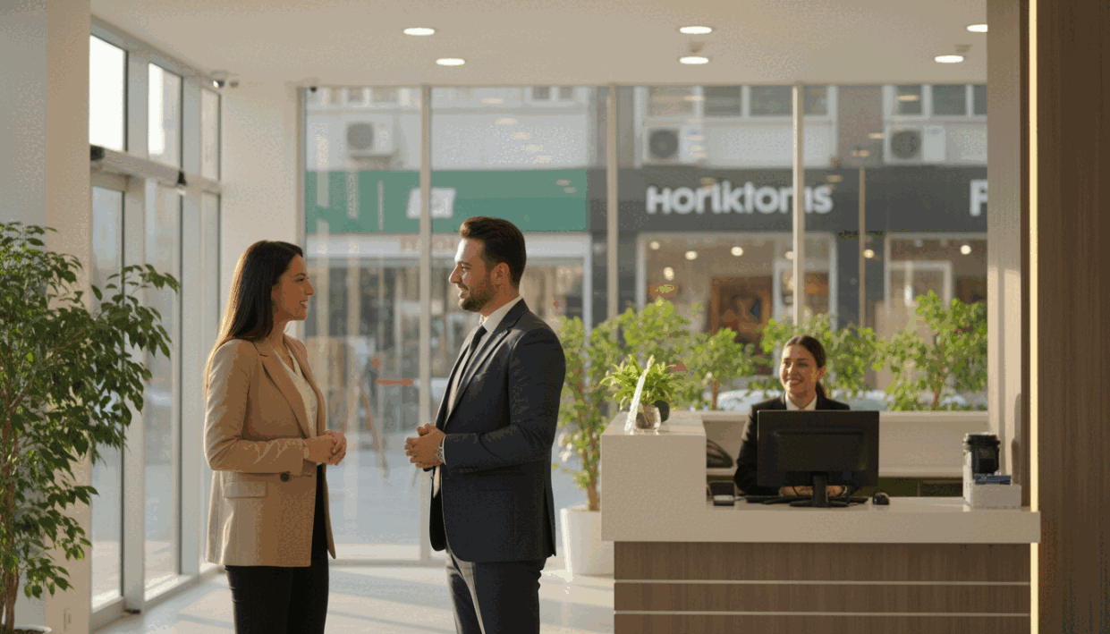 A serene urban scene in Alanya, showcasing a well-lit and professionally maintained reception area with an inviting atmosphere that conveys safety and security. In the foreground, a couple of elegantly dressed individuals in professional attire engage in a warm conversation, exuding trust and comfort. The middle layer features a modern reception desk with security features like cameras and a welcoming staff, emphasizing diligence in safety. Background elements include lush greenery and softly lit storefronts, reinforcing the peaceful ambiance, while golden hour sunlight filters through large windows, creating a sense of warmth and security. The overall mood is calm and reassuring, representing the essence of "Alanya Escort" services focused on client safety and well-being. A serene urban scene in Alanya, showcasing a well-lit and professionally maintained reception area with an inviting atmosphere that conveys safety and security. In the foreground, a couple of elegantly dressed individuals in professional attire engage in a warm conversation, exuding trust and comfort. The middle layer features a modern reception desk with security features like cameras and a welcoming staff, emphasizing diligence in safety. Background elements include lush greenery and softly lit storefronts, reinforcing the peaceful ambiance, while golden hour sunlight filters through large windows, creating a sense of warmth and security. The overall mood is calm and reassuring, representing the essence of "Alanya Escort" services focused on client safety and well-being.