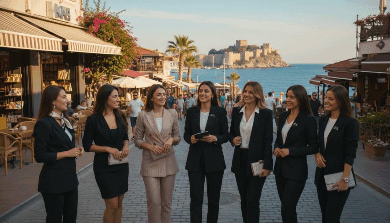 A vibrant scene showcasing professional women representing "alanya escort", set against the picturesque backdrop of Alanya’s stunning coastline. In the foreground, a diverse group of women dressed in stylish business attire, each exuding grace and confidence while engaged in friendly conversation. The middle ground features a bustling street lined with charming shops and cafes, with tourists enjoying the atmosphere. The background highlights Alanya's historic castle and the beautiful Mediterranean Sea under a clear blue sky. Soft, warm lighting bathes the scene, creating an inviting and lively mood, captured from a slightly elevated angle to encompass the vibrant city life while maintaining focus on the empowered women of Alanya. A vibrant scene showcasing professional women representing "alanya escort", set against the picturesque backdrop of Alanya’s stunning coastline. In the foreground, a diverse group of women dressed in stylish business attire, each exuding grace and confidence while engaged in friendly conversation. The middle ground features a bustling street lined with charming shops and cafes, with tourists enjoying the atmosphere. The background highlights Alanya's historic castle and the beautiful Mediterranean Sea under a clear blue sky. Soft, warm lighting bathes the scene, creating an inviting and lively mood, captured from a slightly elevated angle to encompass the vibrant city life while maintaining focus on the empowered women of Alanya.