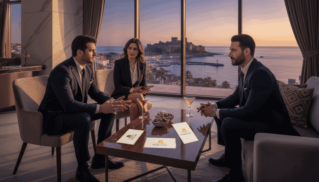 A visually striking scene set in a luxurious, well-lit lounge in Alanya, showcasing the concept of "alanya escort". In the foreground, three elegantly dressed individuals in professional business attire engage in a conversation, exuding confidence and poise. In the middle ground, a tasteful selection of stylish brochures or business cards, featuring the "alanya escort" brand, arranged neatly on a polished table. In the background, large windows reveal a scenic view of Alanya’s coastline and vibrant landscape, illuminated by the warm glow of the setting sun. The atmosphere is inviting yet sophisticated, reflecting a sense of refinement and professionalism. The lighting should create soft shadows, enhancing the mood of the scene while maintaining a safe and professional demeanor throughout. A visually striking scene set in a luxurious, well-lit lounge in Alanya, showcasing the concept of "alanya escort". In the foreground, three elegantly dressed individuals in professional business attire engage in a conversation, exuding confidence and poise. In the middle ground, a tasteful selection of stylish brochures or business cards, featuring the "alanya escort" brand, arranged neatly on a polished table. In the background, large windows reveal a scenic view of Alanya’s coastline and vibrant landscape, illuminated by the warm glow of the setting sun. The atmosphere is inviting yet sophisticated, reflecting a sense of refinement and professionalism. The lighting should create soft shadows, enhancing the mood of the scene while maintaining a safe and professional demeanor throughout.