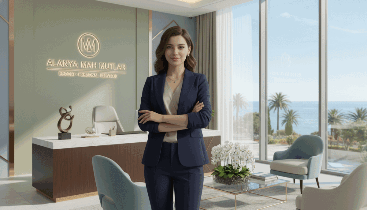 A charming and elegant scene featuring a professional young woman standing confidently in a modern and stylish office environment, representing the "alanya mahmutlar escort" service. She is dressed in a smart business attire, exuding confidence and approachability. In the foreground, highlight her demeanor, with a warm smile and welcoming posture. The middle ground showcases a sleek, tasteful reception area with contemporary decor, vibrant but soothing colors that convey professionalism and comfort. In the background, large windows allow natural light to flood the space, enhancing the inviting atmosphere of the setting. The angle should be slightly above eye level, adding depth and perspective to the image, capturing the essence of quality personal services available in Alanya, Mahmutlar. The overall mood is sophisticated yet friendly. A charming and elegant scene featuring a professional young woman standing confidently in a modern and stylish office environment, representing the "alanya mahmutlar escort" service. She is dressed in a smart business attire, exuding confidence and approachability. In the foreground, highlight her demeanor, with a warm smile and welcoming posture. The middle ground showcases a sleek, tasteful reception area with contemporary decor, vibrant but soothing colors that convey professionalism and comfort. In the background, large windows allow natural light to flood the space, enhancing the inviting atmosphere of the setting. The angle should be slightly above eye level, adding depth and perspective to the image, capturing the essence of quality personal services available in Alanya, Mahmutlar. The overall mood is sophisticated yet friendly.