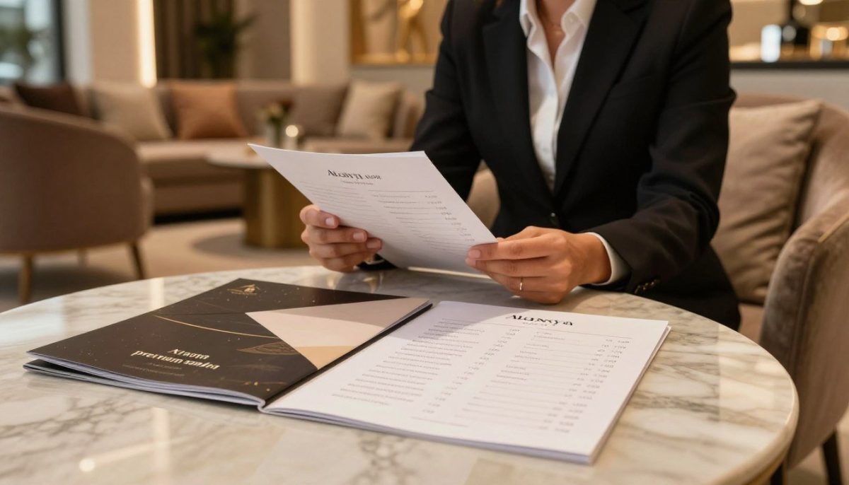 A lavish scene depicting an upscale pricing strategy for Alanya escort services, showcasing the concept of luxury and professionalism. In the foreground, a polished marble table displaying an elegantly arranged price list and high-end brochures, illuminated by soft, warm lighting. In the middle ground, a sophisticated businessperson in professional attire is thoughtfully reviewing the materials, exuding an air of professionalism and confidence. The background features a stylish, modern lounge area with plush seating and tasteful decor, creating an inviting atmosphere. Gentle ambient lighting casts a warm glow, enhancing the feeling of comfort and luxury. Emphasize the brand name "Alanya escort premium konfor" subtly integrated into the design elements, ensuring an upscale vibe without text overlays. The overall mood should convey sophistication, exclusivity, and high-quality service. A lavish scene depicting an upscale pricing strategy for Alanya escort services, showcasing the concept of luxury and professionalism. In the foreground, a polished marble table displaying an elegantly arranged price list and high-end brochures, illuminated by soft, warm lighting. In the middle ground, a sophisticated businessperson in professional attire is thoughtfully reviewing the materials, exuding an air of professionalism and confidence. The background features a stylish, modern lounge area with plush seating and tasteful decor, creating an inviting atmosphere. Gentle ambient lighting casts a warm glow, enhancing the feeling of comfort and luxury. Emphasize the brand name "Alanya escort premium konfor" subtly integrated into the design elements, ensuring an upscale vibe without text overlays. The overall mood should convey sophistication, exclusivity, and high-quality service.