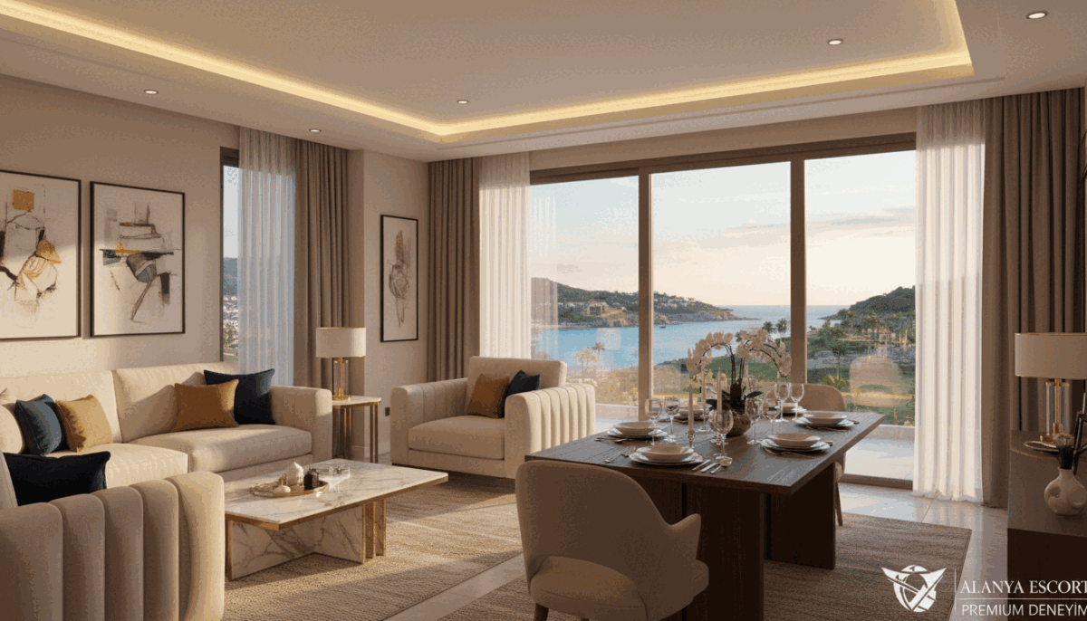 A luxurious, modern apartment interior showcasing the essence of a premium service experience in Alanya. In the foreground, a well-appointed living area with plush furniture, elegant decor, and ambient lighting sets an inviting atmosphere. Soft sunlight filters through sheer curtains, casting gentle shadows. In the middle ground, a beautifully arranged dining table with exquisite tableware reflects sophistication and hospitality. The background features large windows with a breathtaking view of Alanya’s coastline and vibrant landscapes, emphasizing openness and tranquility. The scene exudes a sense of security and privacy, with subtle touches of elegance that align with the brand "Alanya escort premium deneyim." The overall mood is serene and refined, capturing the essence of upscale living while respecting professional standards. A luxurious, modern apartment interior showcasing the essence of a premium service experience in Alanya. In the foreground, a well-appointed living area with plush furniture, elegant decor, and ambient lighting sets an inviting atmosphere. Soft sunlight filters through sheer curtains, casting gentle shadows. In the middle ground, a beautifully arranged dining table with exquisite tableware reflects sophistication and hospitality. The background features large windows with a breathtaking view of Alanya’s coastline and vibrant landscapes, emphasizing openness and tranquility. The scene exudes a sense of security and privacy, with subtle touches of elegance that align with the brand "Alanya escort premium deneyim." The overall mood is serene and refined, capturing the essence of upscale living while respecting professional standards.
