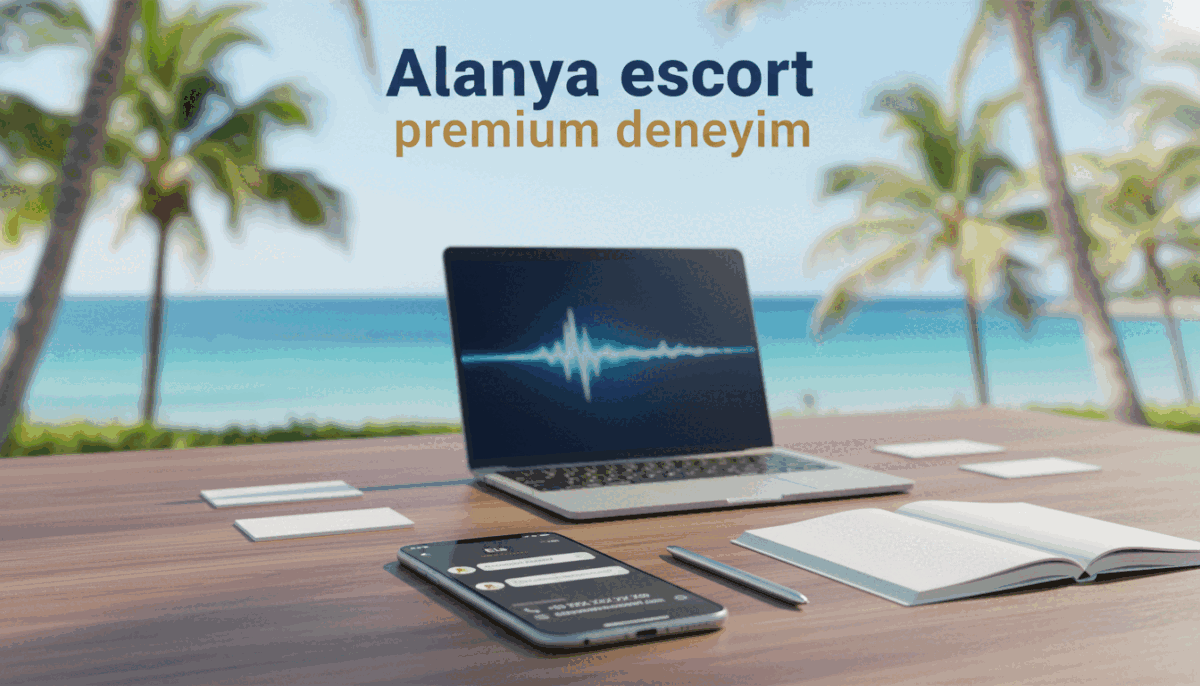 A professional and elegant contact card layout, featuring the brand name "Alanya escort premium deneyim" prominently at the top. In the foreground, a smartphone displaying a modern messaging app interface with fictitious contact details and a heart or star symbol indicating favorites. The middle layer includes a stylish desk with a sleek laptop and a beautiful pen, conveying sophistication. In the background, a soft-focus view of a sunny Alanya seaside, with palm trees and a clear blue sky, creating a warm and inviting atmosphere. The lighting is bright and cheerful, enhancing the vibrant colors of the setting. The overall mood is professional yet approachable, perfect for a premium service offering. A professional and elegant contact card layout, featuring the brand name "Alanya escort premium deneyim" prominently at the top. In the foreground, a smartphone displaying a modern messaging app interface with fictitious contact details and a heart or star symbol indicating favorites. The middle layer includes a stylish desk with a sleek laptop and a beautiful pen, conveying sophistication. In the background, a soft-focus view of a sunny Alanya seaside, with palm trees and a clear blue sky, creating a warm and inviting atmosphere. The lighting is bright and cheerful, enhancing the vibrant colors of the setting. The overall mood is professional yet approachable, perfect for a premium service offering.