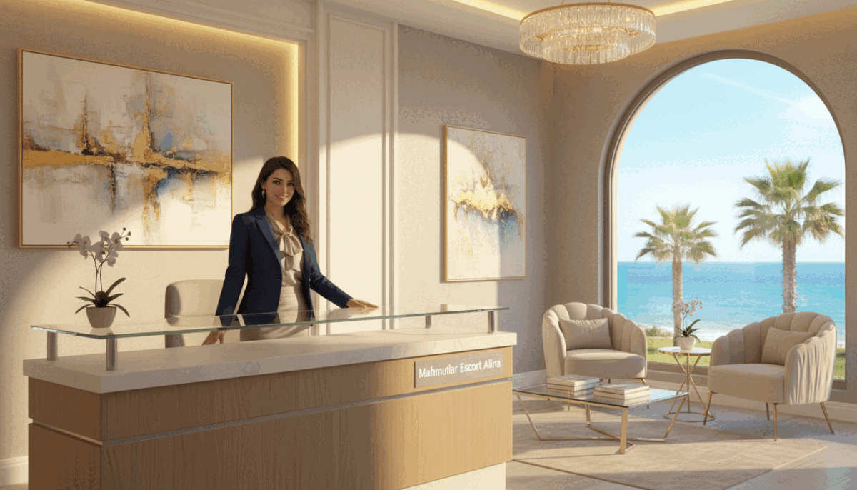 A professional and inviting image showcasing the concept of "Mahmutlar Escort Güvenilir Hizmet" underlining the principles of trust and quality. In the foreground, a warm and welcoming reception area featuring a stylish desk with a friendly business professional dressed in elegant business attire. The middle ground displays tasteful decor, including tasteful artwork and a soft seating area with comfortable chairs, promoting a sense of safety and comfort. The background captures a serene Mahmutlar landscape with palm trees and a sunny coastline, hinting at a tranquil environment. The lighting is soft and inviting, suggesting a sense of luxury and trustworthiness. The overall atmosphere is one of professionalism and reliability, associated with the brand "mahmutlar escort alina." A professional and inviting image showcasing the concept of "Mahmutlar Escort Güvenilir Hizmet" underlining the principles of trust and quality. In the foreground, a warm and welcoming reception area featuring a stylish desk with a friendly business professional dressed in elegant business attire. The middle ground displays tasteful decor, including tasteful artwork and a soft seating area with comfortable chairs, promoting a sense of safety and comfort. The background captures a serene Mahmutlar landscape with palm trees and a sunny coastline, hinting at a tranquil environment. The lighting is soft and inviting, suggesting a sense of luxury and trustworthiness. The overall atmosphere is one of professionalism and reliability, associated with the brand "mahmutlar escort alina."