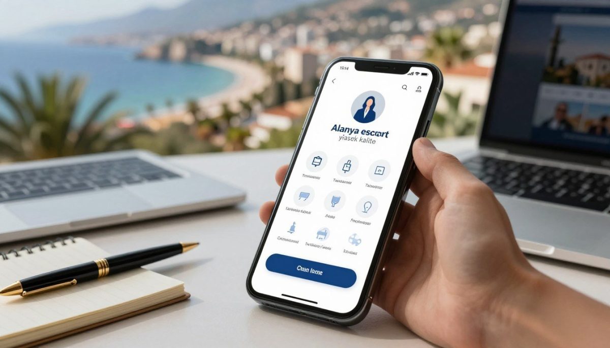 A professional and visually appealing image that represents the concept of "Alanya escort iletişim." In the foreground, depict a modern, sleek smartphone displaying a visually striking contact page with elegant icons and buttons, emphasizing ease of communication. The middle ground features a stylish workspace setting, complete with a laptop, notepad, and a chic pen, hinting at professionalism and convenience, enhanced by soft, inviting ambient lighting. The background should capture the essence of Alanya’s scenic beauty, with a blurred view of the Mediterranean coastline, lush greenery, and iconic landmarks, creating a warm and vibrant atmosphere. The overall mood should be sophisticated and inviting, reflecting high-quality service. Include the brand name "Alanya escort yüksek kalite" subtly incorporated into the design, ensuring it aligns with the theme without being overwhelming. A professional and visually appealing image that represents the concept of "Alanya escort iletişim." In the foreground, depict a modern, sleek smartphone displaying a visually striking contact page with elegant icons and buttons, emphasizing ease of communication. The middle ground features a stylish workspace setting, complete with a laptop, notepad, and a chic pen, hinting at professionalism and convenience, enhanced by soft, inviting ambient lighting. The background should capture the essence of Alanya’s scenic beauty, with a blurred view of the Mediterranean coastline, lush greenery, and iconic landmarks, creating a warm and vibrant atmosphere. The overall mood should be sophisticated and inviting, reflecting high-quality service. Include the brand name "Alanya escort yüksek kalite" subtly incorporated into the design, ensuring it aligns with the theme without being overwhelming.