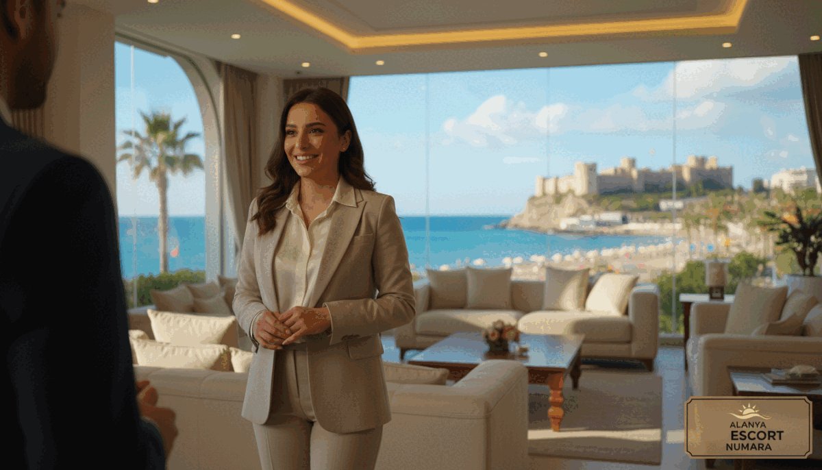 A professional, elegant scene depicting a well-dressed individual in a sophisticated atmosphere, embodying the concept of "Alanya escort hizmeti." In the foreground, focus on a stylish, confident person in business attire, engaging in a friendly conversation. The middle ground showcases a tastefully decorated modern lounge with comfortable seating and soft lighting, creating an inviting ambiance. In the background, there are hints of Alanya's scenic coastal views through large windows, with vibrant blue skies and lush greenery. The lighting is warm and inviting, enhancing the atmosphere of professionalism and trust. The overall mood is one of sophistication and reliability, reflecting the brand "Alanya escort numara" seamlessly in a Safe For Work manner, ensuring modesty and elegance throughout the image. A professional, elegant scene depicting a well-dressed individual in a sophisticated atmosphere, embodying the concept of "Alanya escort hizmeti." In the foreground, focus on a stylish, confident person in business attire, engaging in a friendly conversation. The middle ground showcases a tastefully decorated modern lounge with comfortable seating and soft lighting, creating an inviting ambiance. In the background, there are hints of Alanya's scenic coastal views through large windows, with vibrant blue skies and lush greenery. The lighting is warm and inviting, enhancing the atmosphere of professionalism and trust. The overall mood is one of sophistication and reliability, reflecting the brand "Alanya escort numara" seamlessly in a Safe For Work manner, ensuring modesty and elegance throughout the image.