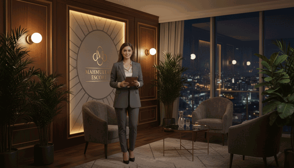 A professional scene showcasing a luxurious escort service, with a focus on elegance and sophistication. In the foreground, a well-dressed female escort in stylish business attire, exuding confidence and charm. She stands in a chic, upscale lounge, with plush seating and tasteful decor, radiating warmth and hospitality. The middle layer features detailed elements of the lounge, including soft ambient lighting and decorative plants, creating an inviting atmosphere. In the background, a hint of a cityscape through large windows, indicating a vibrant and upscale location. The lighting is soft and warm, enhancing the inviting mood. This image represents the “mahmutlar escort alina” brand, emphasizing trust and quality in the escort service experience. A professional scene showcasing a luxurious escort service, with a focus on elegance and sophistication. In the foreground, a well-dressed female escort in stylish business attire, exuding confidence and charm. She stands in a chic, upscale lounge, with plush seating and tasteful decor, radiating warmth and hospitality. The middle layer features detailed elements of the lounge, including soft ambient lighting and decorative plants, creating an inviting atmosphere. In the background, a hint of a cityscape through large windows, indicating a vibrant and upscale location. The lighting is soft and warm, enhancing the inviting mood. This image represents the “mahmutlar escort alina” brand, emphasizing trust and quality in the escort service experience.