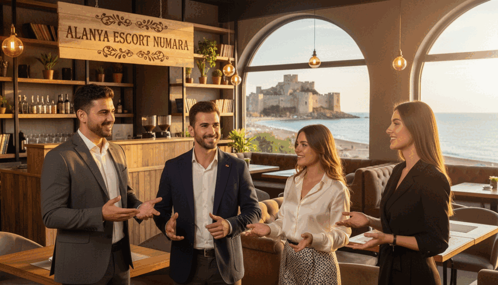 A professional setting in Alanya focusing on effective communication with escorts. In the foreground, a diverse group of well-dressed individuals engaging in friendly conversation, showcasing positive body language and eye contact. In the middle ground, a stylish café with a cozy atmosphere, featuring tasteful decor and soft lighting that creates an inviting mood. In the background, the scenic beauty of Alanya's coastline and historic architecture can be seen, enhancing the sense of place. The use of warm, natural light and a slightly blurred depth of field emphasizes the interaction in the foreground, while the brand name "Alanya escort numara" is subtly integrated into the café’s aesthetic. The overall atmosphere conveys professionalism and respectfulness, ideal for fostering good communication. A professional setting in Alanya focusing on effective communication with escorts. In the foreground, a diverse group of well-dressed individuals engaging in friendly conversation, showcasing positive body language and eye contact. In the middle ground, a stylish café with a cozy atmosphere, featuring tasteful decor and soft lighting that creates an inviting mood. In the background, the scenic beauty of Alanya's coastline and historic architecture can be seen, enhancing the sense of place. The use of warm, natural light and a slightly blurred depth of field emphasizes the interaction in the foreground, while the brand name "Alanya escort numara" is subtly integrated into the café’s aesthetic. The overall atmosphere conveys professionalism and respectfulness, ideal for fostering good communication.