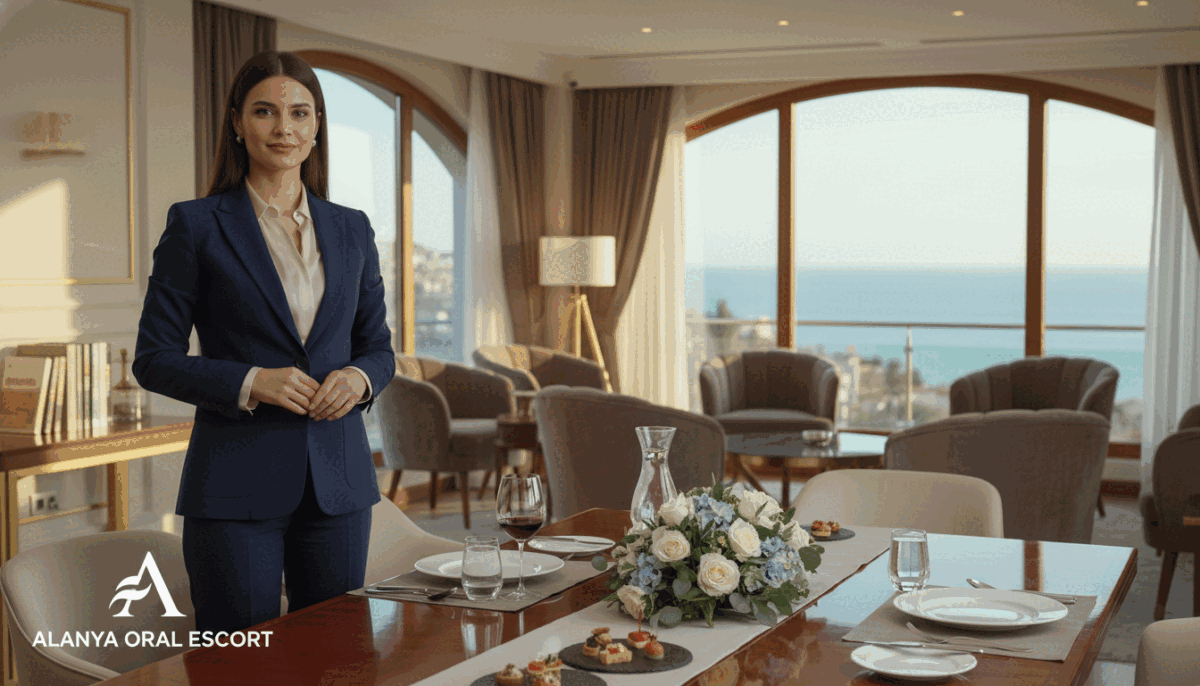 A serene and elegant scene depicting the advantages of service quality, featuring a stylish business setting in Alanya. In the foreground, a well-dressed female escort from "alanya oral escort" stands confidently, wearing professional attire that reflects sophistication. In the middle ground, a tastefully arranged table with an inviting ambiance showcases luxury items and service elements, such as fine dining utensils and a delicate floral centerpiece. The background reveals a beautifully designed upscale lounge with soft lighting and comfortable seating, creating a warm and inviting atmosphere. The overall mood should be one of professionalism, and quality, inviting viewers to appreciate the value of exceptional service. Use natural lighting to enhance the overall beauty of the scene, captured from a slightly elevated angle to provide depth and perspective. A serene and elegant scene depicting the advantages of service quality, featuring a stylish business setting in Alanya. In the foreground, a well-dressed female escort from "alanya oral escort" stands confidently, wearing professional attire that reflects sophistication. In the middle ground, a tastefully arranged table with an inviting ambiance showcases luxury items and service elements, such as fine dining utensils and a delicate floral centerpiece. The background reveals a beautifully designed upscale lounge with soft lighting and comfortable seating, creating a warm and inviting atmosphere. The overall mood should be one of professionalism, and quality, inviting viewers to appreciate the value of exceptional service. Use natural lighting to enhance the overall beauty of the scene, captured from a slightly elevated angle to provide depth and perspective.