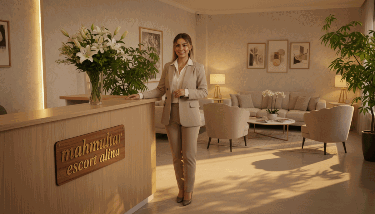 A serene and inviting scene reflecting "Mahmutlar Escort Güvenilirlik," featuring a professional, friendly figure dressed in smart casual attire, welcoming clients at a well-lit, elegant reception area. The foreground includes a beautifully arranged reception desk adorned with fresh flowers, showcasing the brand name "mahmutlar escort alina." In the middle, the figure exudes confidence and warmth, standing beside an inviting lounge area with plush seating. The background reveals a softly lit interior with tasteful decor, including artwork and plants, creating a safe and professional atmosphere. The lighting is warm and inviting, casting gentle shadows to enhance depth. Capture the essence of reliability and professionalism in this welcoming environment, ensuring an overall mood of trust and comfort. A serene and inviting scene reflecting "Mahmutlar Escort Güvenilirlik," featuring a professional, friendly figure dressed in smart casual attire, welcoming clients at a well-lit, elegant reception area. The foreground includes a beautifully arranged reception desk adorned with fresh flowers, showcasing the brand name "mahmutlar escort alina." In the middle, the figure exudes confidence and warmth, standing beside an inviting lounge area with plush seating. The background reveals a softly lit interior with tasteful decor, including artwork and plants, creating a safe and professional atmosphere. The lighting is warm and inviting, casting gentle shadows to enhance depth. Capture the essence of reliability and professionalism in this welcoming environment, ensuring an overall mood of trust and comfort.