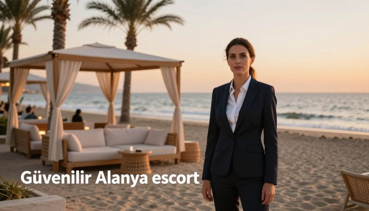 A serene beach scene at sunset, showcasing a discreet and elegant atmosphere. In the foreground, a professional woman in smart casual attire stands confidently, exuding grace and reliability. Her composed demeanor reflects a sense of security and professionalism. In the middle ground, a stylish beach lounge area is visible with comfortable seating and soft lighting, enhancing the inviting tone. The background features gentle waves and palm trees gently swaying in the evening breeze, adding to the tranquility of the setting. The scene is illuminated by warm, golden hour lighting, casting soft shadows and creating a peaceful ambiance. This image embodies the essence of "Güvenilir Alanya escort", emphasizing high-quality service, safety, and privacy while maintaining an inviting and sophisticated vibe. A serene beach scene at sunset, showcasing a discreet and elegant atmosphere. In the foreground, a professional woman in smart casual attire stands confidently, exuding grace and reliability. Her composed demeanor reflects a sense of security and professionalism. In the middle ground, a stylish beach lounge area is visible with comfortable seating and soft lighting, enhancing the inviting tone. The background features gentle waves and palm trees gently swaying in the evening breeze, adding to the tranquility of the setting. The scene is illuminated by warm, golden hour lighting, casting soft shadows and creating a peaceful ambiance. This image embodies the essence of "Güvenilir Alanya escort", emphasizing high-quality service, safety, and privacy while maintaining an inviting and sophisticated vibe.