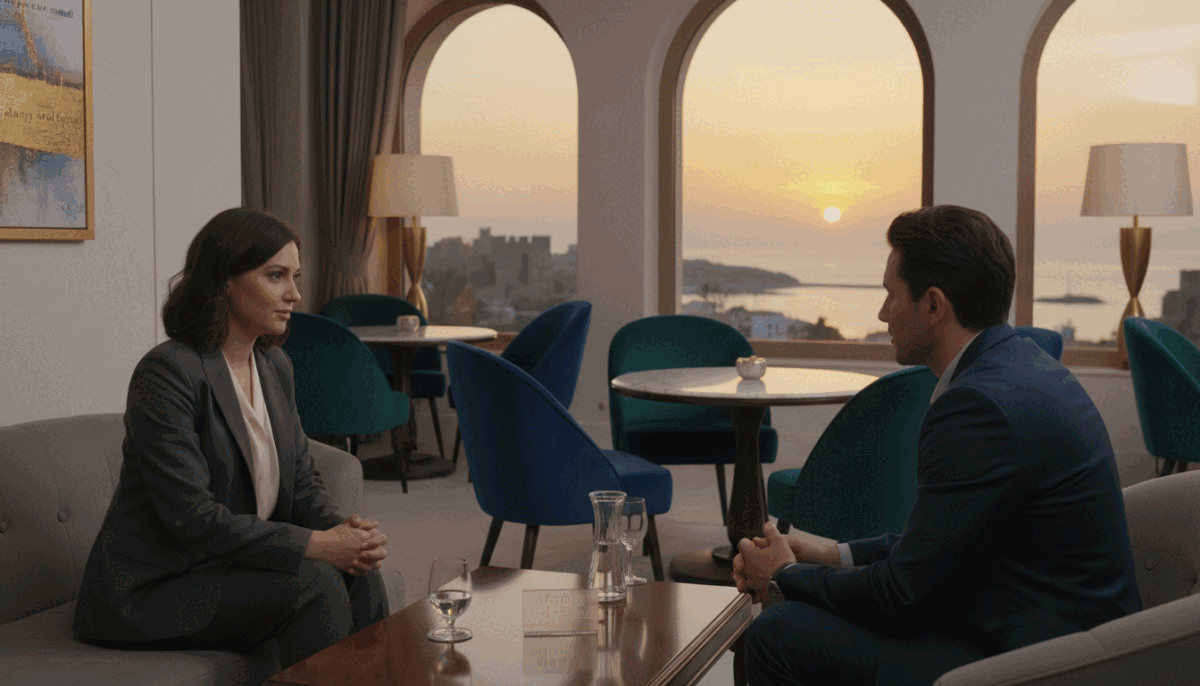 A serene, upscale lounge in Alanya, featuring a cozy seating area with tasteful decor. In the foreground, a professional-looking individual dressed in smart business attire, engaged in a discreet conversation. The middle ground includes elegant furniture, soft lighting emanating from stylish lamps, and tasteful artwork on the walls, suggesting a sense of privacy and comfort. In the background, large windows reveal a stunning view of Alanya's coastline, bathed in warm, golden sunset light, adding to the tranquil atmosphere. The scene conveys an air of professionalism and discretion, ideal for discussing affordable escort services. The brand "alanya oral escort" subtly integrated into the decor. A serene, upscale lounge in Alanya, featuring a cozy seating area with tasteful decor. In the foreground, a professional-looking individual dressed in smart business attire, engaged in a discreet conversation. The middle ground includes elegant furniture, soft lighting emanating from stylish lamps, and tasteful artwork on the walls, suggesting a sense of privacy and comfort. In the background, large windows reveal a stunning view of Alanya's coastline, bathed in warm, golden sunset light, adding to the tranquil atmosphere. The scene conveys an air of professionalism and discretion, ideal for discussing affordable escort services. The brand "alanya oral escort" subtly integrated into the decor.