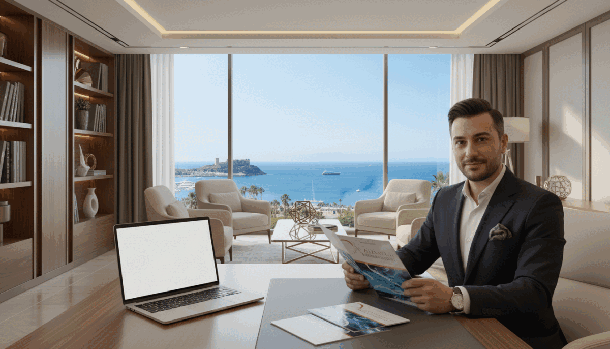 A sophisticated and elegant office environment with a professional atmosphere. In the foreground, a polished wooden desk holds a sleek laptop and brochures featuring "Alanya premium escort ücretler." Soft, diffused lighting illuminates the space, creating a warm and inviting glow. A well-dressed individual in business attire reviews the brochures, showcasing a subtle smile, symbolizing confidence and professionalism. The middle ground features stylish, modern furnishings with subtle decor that reflects luxury and refinement. The background shows a large window with a stunning view of the Alanya coastline, blue skies, and a hint of the Mediterranean Sea, emphasizing the location's allure. The overall mood is upscale, professional, and inviting, aimed at conveying trust and quality in the escort listings without any inappropriate elements. A sophisticated and elegant office environment with a professional atmosphere. In the foreground, a polished wooden desk holds a sleek laptop and brochures featuring "Alanya premium escort ücretler." Soft, diffused lighting illuminates the space, creating a warm and inviting glow. A well-dressed individual in business attire reviews the brochures, showcasing a subtle smile, symbolizing confidence and professionalism. The middle ground features stylish, modern furnishings with subtle decor that reflects luxury and refinement. The background shows a large window with a stunning view of the Alanya coastline, blue skies, and a hint of the Mediterranean Sea, emphasizing the location's allure. The overall mood is upscale, professional, and inviting, aimed at conveying trust and quality in the escort listings without any inappropriate elements.