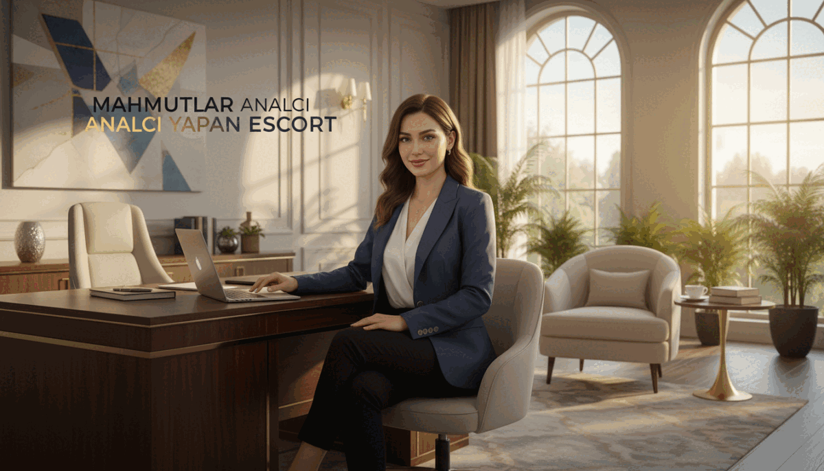 A stylish and elegant office setting that conveys a sense of professionalism and comfort. In the foreground, a smartly dressed individual in business attire, sitting confidently at a sleek, modern desk with a laptop open in front of them, exuding professionalism and approachability. The middle area features a well-organized interior, with tasteful decorations, a plush chair, and soft natural light filtering through large windows, casting a warm glow. In the background, lush greenery can be seen through the glass, enhancing the serene atmosphere. The overall mood is inviting and sophisticated, perfect for illustrating high-quality services. Include branding for “mahmutlar analcı yapan escort” subtly integrated into the office design, ensuring it aligns with the professional ambiance. Aim for a balanced composition with a focus on the subject while maintaining a polished and refined aesthetic. A stylish and elegant office setting that conveys a sense of professionalism and comfort. In the foreground, a smartly dressed individual in business attire, sitting confidently at a sleek, modern desk with a laptop open in front of them, exuding professionalism and approachability. The middle area features a well-organized interior, with tasteful decorations, a plush chair, and soft natural light filtering through large windows, casting a warm glow. In the background, lush greenery can be seen through the glass, enhancing the serene atmosphere. The overall mood is inviting and sophisticated, perfect for illustrating high-quality services. Include branding for “mahmutlar analcı yapan escort” subtly integrated into the office design, ensuring it aligns with the professional ambiance. Aim for a balanced composition with a focus on the subject while maintaining a polished and refined aesthetic.