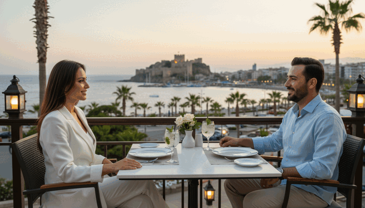 A stylish and inviting scene showcasing the concept of "Alanya escort" in a luxurious setting. In the foreground, depict a well-dressed professional woman engaging with a client at an elegant café terrace overlooking the stunning Mediterranean coast. She wears a tasteful, sophisticated outfit, exuding confidence and professionalism. In the middle, include a beautifully set table with delicate china, a refreshing drink, and a hint of fresh flowers, symbolizing a high-end experience. In the background, capture the vibrant Alanya skyline, with its iconic castle and blue ocean under a sunny sky, creating a warm and inviting atmosphere. Use soft, natural lighting to enhance the elegance of the scene, focusing on a gentle sunset glow. The overall mood should be refined and welcoming, suggesting an exceptional escort experience in Alanya. A stylish and inviting scene showcasing the concept of "Alanya escort" in a luxurious setting. In the foreground, depict a well-dressed professional woman engaging with a client at an elegant café terrace overlooking the stunning Mediterranean coast. She wears a tasteful, sophisticated outfit, exuding confidence and professionalism. In the middle, include a beautifully set table with delicate china, a refreshing drink, and a hint of fresh flowers, symbolizing a high-end experience. In the background, capture the vibrant Alanya skyline, with its iconic castle and blue ocean under a sunny sky, creating a warm and inviting atmosphere. Use soft, natural lighting to enhance the elegance of the scene, focusing on a gentle sunset glow. The overall mood should be refined and welcoming, suggesting an exceptional escort experience in Alanya.
