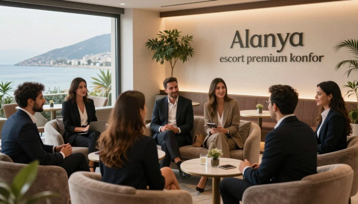 A stylish, modern lounge in Alanya, showcasing the essence of elegance and professionalism associated with "Alanya escort premium konfor". In the foreground, a diverse group of confident individuals in professional business attire engages in lively conversation, exuding warmth and social interaction. The middle ground features tasteful decor, including plush seating and soft, ambient lighting that creates a welcoming atmosphere. In the background, a stunning view of Alanya’s coastline is visible through large windows, capturing the beauty of the setting. The overall mood is sophisticated, friendly, and vibrant, illuminated by soft, natural light highlighting the features of the space and the individuals. The angle is slightly elevated, providing a comprehensive view of this refined social gathering. A stylish, modern lounge in Alanya, showcasing the essence of elegance and professionalism associated with "Alanya escort premium konfor". In the foreground, a diverse group of confident individuals in professional business attire engages in lively conversation, exuding warmth and social interaction. The middle ground features tasteful decor, including plush seating and soft, ambient lighting that creates a welcoming atmosphere. In the background, a stunning view of Alanya’s coastline is visible through large windows, capturing the beauty of the setting. The overall mood is sophisticated, friendly, and vibrant, illuminated by soft, natural light highlighting the features of the space and the individuals. The angle is slightly elevated, providing a comprehensive view of this refined social gathering.