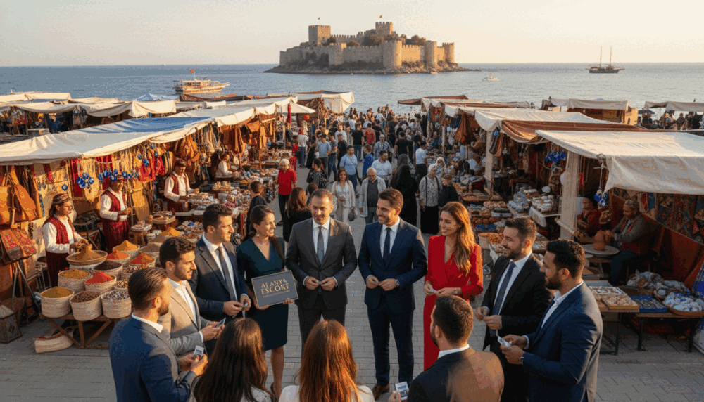 A vibrant cultural scene in Alanya, Turkey, showcasing traditional architecture and lively street markets. In the foreground, a diverse group of people dressed in professional business attire, engaging in friendly conversation, representing the essence of "Alanya escort premium deneyim." In the middle ground, colorful stalls filled with local crafts, spices, and Turkish delicacies, with artisans demonstrating their skills. The background features the stunning Alanya Castle on a hilltop, surrounded by clear blue skies and Mediterranean sea views. Soft natural lighting enhances the warm atmosphere, capturing the essence of cultural richness and the joy of shared experiences. The composition is framed from a slightly elevated angle, providing depth and inviting the viewer to immerse themselves in this unique cultural experience. A vibrant cultural scene in Alanya, Turkey, showcasing traditional architecture and lively street markets. In the foreground, a diverse group of people dressed in professional business attire, engaging in friendly conversation, representing the essence of "Alanya escort premium deneyim." In the middle ground, colorful stalls filled with local crafts, spices, and Turkish delicacies, with artisans demonstrating their skills. The background features the stunning Alanya Castle on a hilltop, surrounded by clear blue skies and Mediterranean sea views. Soft natural lighting enhances the warm atmosphere, capturing the essence of cultural richness and the joy of shared experiences. The composition is framed from a slightly elevated angle, providing depth and inviting the viewer to immerse themselves in this unique cultural experience.