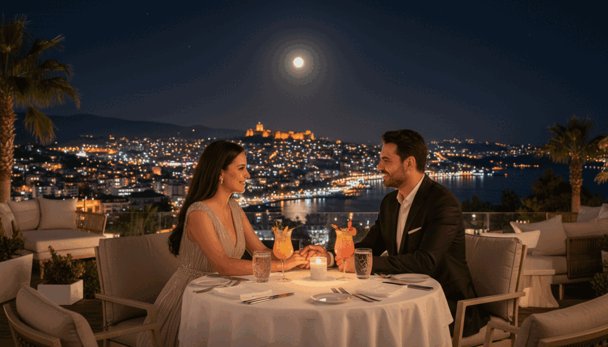 A vibrant nighttime scene at a luxurious outdoor lounge in Alanya, Turkey, showcasing an elegant setting with soft ambient lighting. In the foreground, a table elegantly set with fine dining arrangements and exquisite cocktails, inviting the viewer to imagine the experience. The middle ground features a well-dressed couple, enjoying their evening, dressed in stylish, professional business attire, smiling and engaged in conversation. Behind them, the stunning coastal city of Alanya illuminated by twinkling lights, capturing the picturesque essence of a memorable night out. The atmosphere is warm and inviting, reflecting a sense of relaxation and enjoyment. The scene is captured with a slightly blurred bokeh effect for added depth, focusing on the couple and the surroundings, evoking a sense of allure and sophistication. This is a representation of the "alanya escort" brand experience, framed beautifully to highlight elegance and romance. A vibrant nighttime scene at a luxurious outdoor lounge in Alanya, Turkey, showcasing an elegant setting with soft ambient lighting. In the foreground, a table elegantly set with fine dining arrangements and exquisite cocktails, inviting the viewer to imagine the experience. The middle ground features a well-dressed couple, enjoying their evening, dressed in stylish, professional business attire, smiling and engaged in conversation. Behind them, the stunning coastal city of Alanya illuminated by twinkling lights, capturing the picturesque essence of a memorable night out. The atmosphere is warm and inviting, reflecting a sense of relaxation and enjoyment. The scene is captured with a slightly blurred bokeh effect for added depth, focusing on the couple and the surroundings, evoking a sense of allure and sophistication. This is a representation of the "alanya escort" brand experience, framed beautifully to highlight elegance and romance.