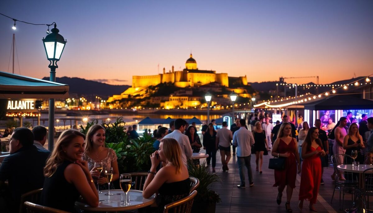 A vibrant nighttime scene depicting Alanya's nightlife, bustling with energy and excitement. In the foreground, a stylish outdoor cafe with elegantly dressed individuals enjoying drinks and conversation, exuding a friendly and inviting atmosphere. In the middle ground, the lively promenade is illuminated with colorful lights, showcasing people walking, laughing, and engaging with street performers. The background features the iconic Alanya Castle silhouetted against a beautifully lit sky, reflecting the warm hues of sunset transitioning into night. Soft, ambient lighting enhances the mood, while the lens captures a wide-angle view to encapsulate the vibrant environment. This scene embodies the allure of “Alanya escort yaz tatili”, emphasizing a safe and sophisticated nightlife experience. A vibrant nighttime scene depicting Alanya's nightlife, bustling with energy and excitement. In the foreground, a stylish outdoor cafe with elegantly dressed individuals enjoying drinks and conversation, exuding a friendly and inviting atmosphere. In the middle ground, the lively promenade is illuminated with colorful lights, showcasing people walking, laughing, and engaging with street performers. The background features the iconic Alanya Castle silhouetted against a beautifully lit sky, reflecting the warm hues of sunset transitioning into night. Soft, ambient lighting enhances the mood, while the lens captures a wide-angle view to encapsulate the vibrant environment. This scene embodies the allure of “Alanya escort yaz tatili”, emphasizing a safe and sophisticated nightlife experience.
