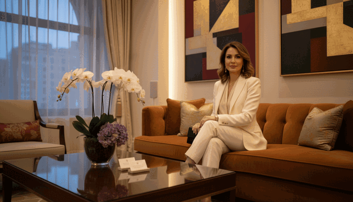 Create an interior scene showcasing a luxurious waiting lounge designed for "Alanya 24 saat vip escort." In the foreground, feature a polished wooden coffee table adorned with fresh flowers and elegant business cards. In the middle ground, depict a beautifully dressed professional woman in a tailored outfit, exuding confidence and poise, seated gracefully on an upscale sofa. In the background, add soft ambient lighting that highlights the tasteful decor, with upscale artwork on the walls and soft music playing in the air. Use a warm color palette to evoke a welcoming and sophisticated atmosphere. Capture the scene from a slight angle, emphasizing depth, and focus to enhance the feeling of exclusivity and comfort, ensuring the image is Safe For Work without any text or signatures. Create an interior scene showcasing a luxurious waiting lounge designed for "Alanya 24 saat vip escort." In the foreground, feature a polished wooden coffee table adorned with fresh flowers and elegant business cards. In the middle ground, depict a beautifully dressed professional woman in a tailored outfit, exuding confidence and poise, seated gracefully on an upscale sofa. In the background, add soft ambient lighting that highlights the tasteful decor, with upscale artwork on the walls and soft music playing in the air. Use a warm color palette to evoke a welcoming and sophisticated atmosphere. Capture the scene from a slight angle, emphasizing depth, and focus to enhance the feeling of exclusivity and comfort, ensuring the image is Safe For Work without any text or signatures.