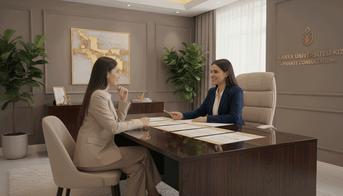A luxurious and elegant scene showcasing a professional consultation space for "alanya üniversiteli kız," featuring two individuals in modest business attire, engaged in a friendly discussion about high-end escort pricing. The foreground includes a sleek, modern desk with a polished surface and stylish brochures displaying pricing options. In the middle ground, soft lighting highlights the individuals, creating a warm, inviting atmosphere. The backdrop is a tasteful and serene office environment, with neutral colors, tasteful artwork, and lush greenery, suggesting sophistication and propriety. The overall mood conveys professionalism and comfort, suitable for a luxury service consultation, while ensuring the image remains Safe For Work and respectful. A luxurious and elegant scene showcasing a professional consultation space for "alanya üniversiteli kız," featuring two individuals in modest business attire, engaged in a friendly discussion about high-end escort pricing. The foreground includes a sleek, modern desk with a polished surface and stylish brochures displaying pricing options. In the middle ground, soft lighting highlights the individuals, creating a warm, inviting atmosphere. The backdrop is a tasteful and serene office environment, with neutral colors, tasteful artwork, and lush greenery, suggesting sophistication and propriety. The overall mood conveys professionalism and comfort, suitable for a luxury service consultation, while ensuring the image remains Safe For Work and respectful.