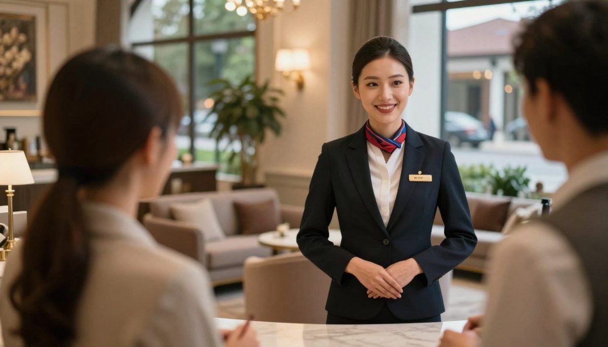 A luxurious and elegant scene showcasing the quality of escort services in Kestel. In the foreground, a tasteful reception area features a well-dressed female escort in professional business attire, exuding confidence and sophistication. She is warmly welcoming guests with a genuine smile. In the middle ground, soft ambient lighting creates an inviting atmosphere that highlights stylish furniture and tasteful decor, hinting at an upscale environment. The background reveals a serene view of Kestel, with greenery and softly lit streets visible through large windows, enhancing the sense of tranquility. Capture this image with a warm color palette, utilizing a shallow depth of field to focus on the escort while softly blurring the surroundings, creating an intimate, professional vibe. A luxurious and elegant scene showcasing the quality of escort services in Kestel. In the foreground, a tasteful reception area features a well-dressed female escort in professional business attire, exuding confidence and sophistication. She is warmly welcoming guests with a genuine smile. In the middle ground, soft ambient lighting creates an inviting atmosphere that highlights stylish furniture and tasteful decor, hinting at an upscale environment. The background reveals a serene view of Kestel, with greenery and softly lit streets visible through large windows, enhancing the sense of tranquility. Capture this image with a warm color palette, utilizing a shallow depth of field to focus on the escort while softly blurring the surroundings, creating an intimate, professional vibe.