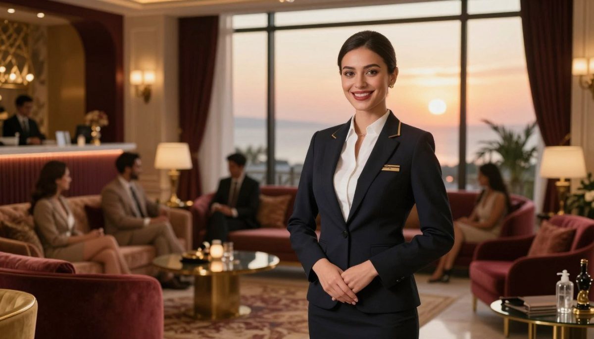 A luxurious and inviting scene depicting a high-end escort service in Kestel. In the foreground, a sophisticated escort dressed in elegant business attire stands confidently with a warm smile, exuding professionalism and charm. The middle ground features a tastefully decorated upscale lounge, with plush seating and soft, ambient lighting that creates a welcoming atmosphere. Rich colors, such as deep reds and golds, enhance the sense of luxury. In the background, large windows reveal a beautiful sunset over Kestel, adding to the opulent ambiance. The setting should have a diverse and relaxed vibe, capturing the essence of quality service, while ensuring all subjects are appropriately dressed and presented. Use a soft focus lens effect for an inviting feel and warm, golden lighting to convey luxury and comfort. A luxurious and inviting scene depicting a high-end escort service in Kestel. In the foreground, a sophisticated escort dressed in elegant business attire stands confidently with a warm smile, exuding professionalism and charm. The middle ground features a tastefully decorated upscale lounge, with plush seating and soft, ambient lighting that creates a welcoming atmosphere. Rich colors, such as deep reds and golds, enhance the sense of luxury. In the background, large windows reveal a beautiful sunset over Kestel, adding to the opulent ambiance. The setting should have a diverse and relaxed vibe, capturing the essence of quality service, while ensuring all subjects are appropriately dressed and presented. Use a soft focus lens effect for an inviting feel and warm, golden lighting to convey luxury and comfort.