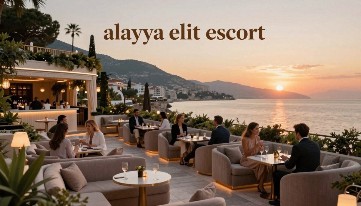 A luxurious meeting spot in Alanya, featuring elegant surroundings that hint at high-class escort services. In the foreground, a beautifully decorated outdoor terrace with plush seating arrangements and soft ambient lighting, where well-dressed individuals enjoy drinks. In the middle ground, tasteful architecture with stylish cafés and bars, adorned with greenery and subtle decorative elements. The background showcases the stunning Alanya coastline with the sun setting on the horizon, casting warm hues over the scene. The overall mood is upscale and inviting, suggesting exclusivity and sophistication. The image should reflect the essence of "alanya elit escort," capturing the allure of elite encounters in this vibrant city. Soft focus, warm lighting, and a slight lens vignette enhance the luxurious atmosphere. A luxurious meeting spot in Alanya, featuring elegant surroundings that hint at high-class escort services. In the foreground, a beautifully decorated outdoor terrace with plush seating arrangements and soft ambient lighting, where well-dressed individuals enjoy drinks. In the middle ground, tasteful architecture with stylish cafés and bars, adorned with greenery and subtle decorative elements. The background showcases the stunning Alanya coastline with the sun setting on the horizon, casting warm hues over the scene. The overall mood is upscale and inviting, suggesting exclusivity and sophistication. The image should reflect the essence of "alanya elit escort," capturing the allure of elite encounters in this vibrant city. Soft focus, warm lighting, and a slight lens vignette enhance the luxurious atmosphere.