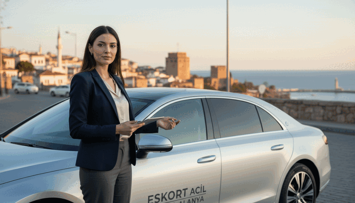 A professional and elegant image of "eskort kızlar alanya" providing emergency escort services in Alanya. In the foreground, depict a confident, well-dressed female professional in a smart blazer and tailored trousers, exuding poise and competence. She stands next to a sleek, modern car, which symbolizes rapid and reliable service. The middle ground should show a bustling city street with notable landmarks of Alanya in soft focus, creating a sense of location and urgency. The background features a clear blue sky and whitewashed buildings typical of the region, suggesting a warm and inviting atmosphere. Use directional lighting from the setting sun to create warm highlights, and capture the scene with a shallow depth of field to emphasize both the professional in the foreground and the vibrant city life. Aim for a mood of reliability and sophistication. A professional and elegant image of "eskort kızlar alanya" providing emergency escort services in Alanya. In the foreground, depict a confident, well-dressed female professional in a smart blazer and tailored trousers, exuding poise and competence. She stands next to a sleek, modern car, which symbolizes rapid and reliable service. The middle ground should show a bustling city street with notable landmarks of Alanya in soft focus, creating a sense of location and urgency. The background features a clear blue sky and whitewashed buildings typical of the region, suggesting a warm and inviting atmosphere. Use directional lighting from the setting sun to create warm highlights, and capture the scene with a shallow depth of field to emphasize both the professional in the foreground and the vibrant city life. Aim for a mood of reliability and sophistication.