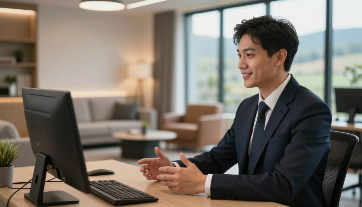 A professional and inviting scene depicting a modern and stylish office environment designed for communication in the escort industry. In the foreground, a well-dressed individual in smart business attire is engaged in a friendly conversation over a sleek desk, showcasing open communication and professionalism. The middle ground features a cozy lounge area with tasteful decor, soft ambient lighting, and a subtle touch of elegance, suggesting an inviting atmosphere. In the background, large windows allow natural light to stream in, providing a view of the beautiful Kestel landscape. The overall mood is warm and welcoming, emphasizing trust and comfort. The image is shot with a shallow depth of field, focusing on the individual while gently blurring the background elements to enhance the focus on communication. A professional and inviting scene depicting a modern and stylish office environment designed for communication in the escort industry. In the foreground, a well-dressed individual in smart business attire is engaged in a friendly conversation over a sleek desk, showcasing open communication and professionalism. The middle ground features a cozy lounge area with tasteful decor, soft ambient lighting, and a subtle touch of elegance, suggesting an inviting atmosphere. In the background, large windows allow natural light to stream in, providing a view of the beautiful Kestel landscape. The overall mood is warm and welcoming, emphasizing trust and comfort. The image is shot with a shallow depth of field, focusing on the individual while gently blurring the background elements to enhance the focus on communication.