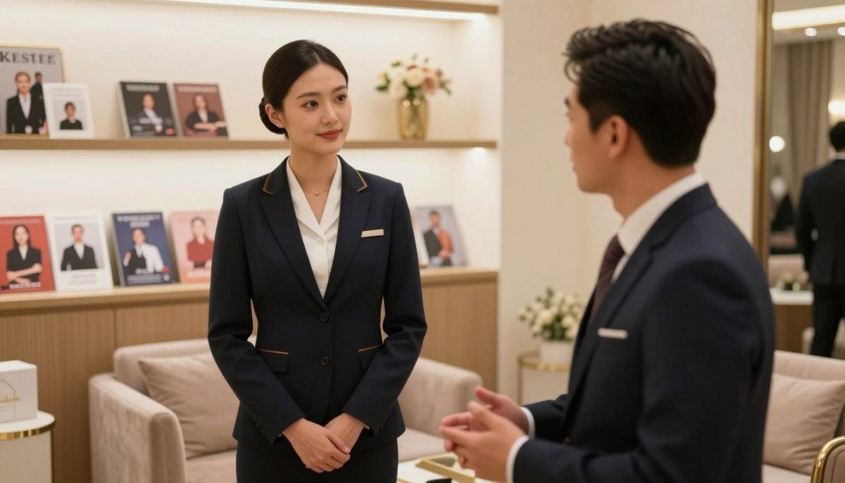 A professional and serene scene showcasing the process of selecting an escort in Kestel. In the foreground, a well-dressed individual in business attire conducts a thoughtful conversation with a stylishly dressed escort, who appears confident and approachable. In the middle ground, a sophisticated boutique environment is depicted, featuring elegant decor, soft lighting, and tasteful furnishings that create a welcoming atmosphere. In the background, an array of tasteful brochures and profiles can be seen, subtly hinting at various options available. The lighting is warm and inviting, casting a soft glow across the scene. The mood is calm and focused, emphasizing professionalism and discretion, suitable for the topic of escort selection. A professional and serene scene showcasing the process of selecting an escort in Kestel. In the foreground, a well-dressed individual in business attire conducts a thoughtful conversation with a stylishly dressed escort, who appears confident and approachable. In the middle ground, a sophisticated boutique environment is depicted, featuring elegant decor, soft lighting, and tasteful furnishings that create a welcoming atmosphere. In the background, an array of tasteful brochures and profiles can be seen, subtly hinting at various options available. The lighting is warm and inviting, casting a soft glow across the scene. The mood is calm and focused, emphasizing professionalism and discretion, suitable for the topic of escort selection.
