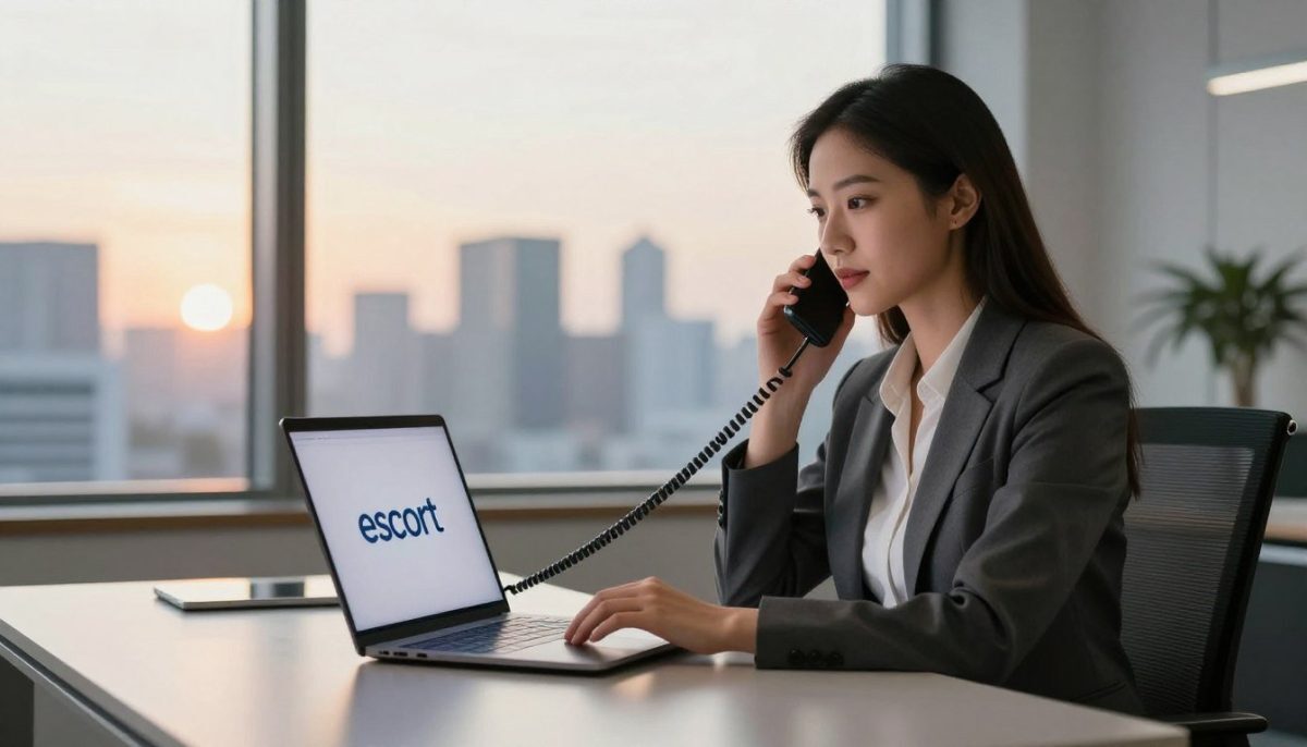 A professional business setting featuring a sleek, modern office environment. In the foreground, a well-dressed woman sitting at a stylish desk, engaged in a conversation over the phone, exuding confidence and professionalism. She's wearing a tailored blazer and smart attire. In the middle, a softly glowing laptop screen displays the brand name "escort" in a tasteful manner. The background shows a large window with a city skyline view, illuminated by warm, natural light during sunset, creating a welcoming atmosphere. The mood is sophisticated and inviting, representing seamless communication and high-quality service. The overall composition is balanced with an emphasis on professionalism and elegance, focusing on the theme of effective contact with Kestel escort services. A professional business setting featuring a sleek, modern office environment. In the foreground, a well-dressed woman sitting at a stylish desk, engaged in a conversation over the phone, exuding confidence and professionalism. She's wearing a tailored blazer and smart attire. In the middle, a softly glowing laptop screen displays the brand name "escort" in a tasteful manner. The background shows a large window with a city skyline view, illuminated by warm, natural light during sunset, creating a welcoming atmosphere. The mood is sophisticated and inviting, representing seamless communication and high-quality service. The overall composition is balanced with an emphasis on professionalism and elegance, focusing on the theme of effective contact with Kestel escort services.