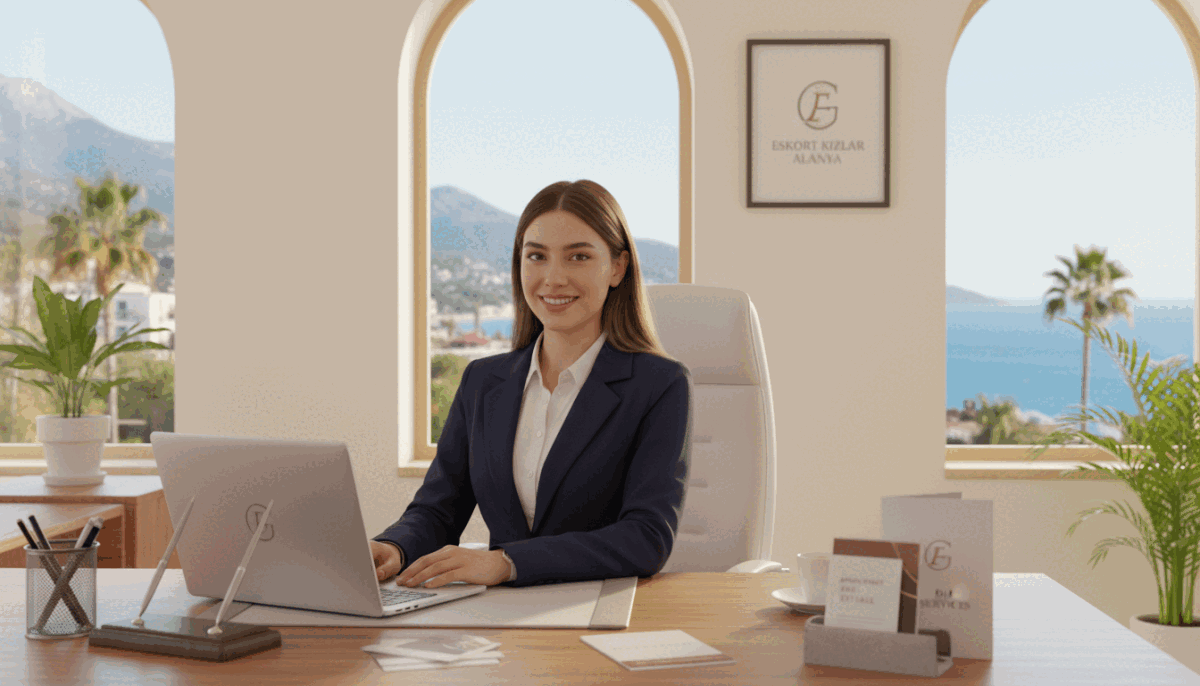 A serene and inviting office setting, representing the professional services provided by "eskort kızlar alanya." In the foreground, a well-dressed young woman, dressed in smart business attire, sits at a desk with a laptop open, looking approachable and professional. The middle ground features a neatly organized workspace, with brochures about services and appointment details displayed on the desk. The background shows soft lighting coming through large windows, bringing in natural light, and hints of Alanya’s scenic landscape visible outside, portraying a sense of warmth and hospitality. The atmosphere is calm and inviting, ideal for discussing details about services and appointment processes. The image captures the essence of professionalism and comfort in a modern context. A serene and inviting office setting, representing the professional services provided by "eskort kızlar alanya." In the foreground, a well-dressed young woman, dressed in smart business attire, sits at a desk with a laptop open, looking approachable and professional. The middle ground features a neatly organized workspace, with brochures about services and appointment details displayed on the desk. The background shows soft lighting coming through large windows, bringing in natural light, and hints of Alanya’s scenic landscape visible outside, portraying a sense of warmth and hospitality. The atmosphere is calm and inviting, ideal for discussing details about services and appointment processes. The image captures the essence of professionalism and comfort in a modern context.