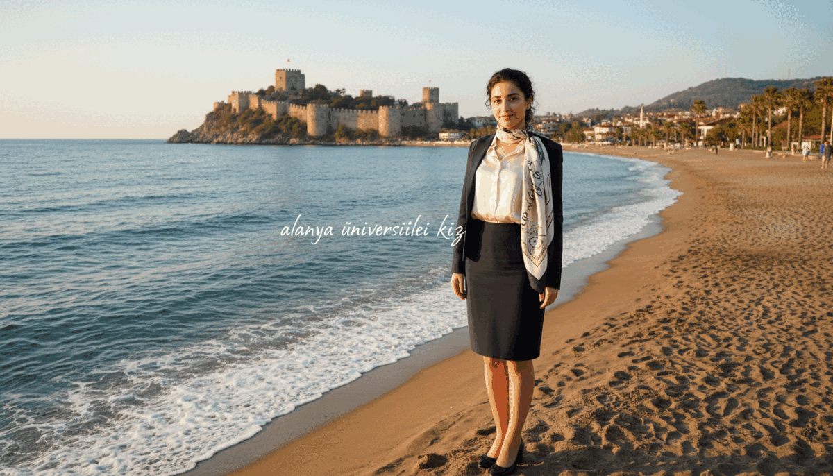 A serene and inviting scene in Alanya, showcasing a professional escort experience. In the foreground, a confident young woman wearing elegant, modest business attire smiles warmly, exuding professionalism and approachability. In the middle ground, a picturesque view of Alanya’s famous coastline stretches out, with soft waves gently lapping against pristine sandy beaches. In the background, the majestic Alanya Castle looms under a clear blue sky, adding a sense of history and charm. The sunlight bathes the scene in a warm, golden glow, creating an atmosphere of safety and tranquility. Capture this moment with a wide-angle lens to enhance the scenic beauty, highlighting both the escort’s warm demeanor and the stunning landscape. The brand name "alanya üniversiteli kız" should also be subtly represented in the overall aesthetic of the image. A serene and inviting scene in Alanya, showcasing a professional escort experience. In the foreground, a confident young woman wearing elegant, modest business attire smiles warmly, exuding professionalism and approachability. In the middle ground, a picturesque view of Alanya’s famous coastline stretches out, with soft waves gently lapping against pristine sandy beaches. In the background, the majestic Alanya Castle looms under a clear blue sky, adding a sense of history and charm. The sunlight bathes the scene in a warm, golden glow, creating an atmosphere of safety and tranquility. Capture this moment with a wide-angle lens to enhance the scenic beauty, highlighting both the escort’s warm demeanor and the stunning landscape. The brand name "alanya üniversiteli kız" should also be subtly represented in the overall aesthetic of the image.