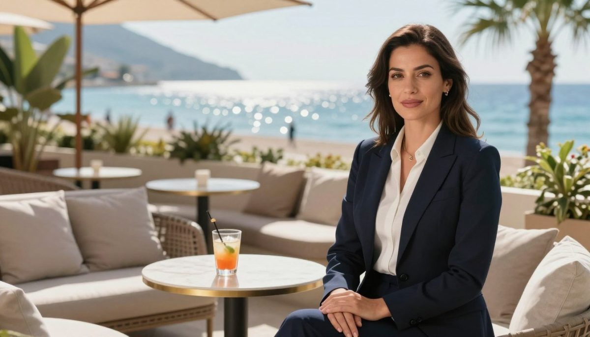 A serene and inviting scene showcasing the advantages of affordable escort services in Alanya. In the foreground, depict a professional-looking woman dressed in smart business attire, exuding confidence and approachability. In the middle ground, highlight a cozy lounge area with tasteful decor, soft lighting, and subtle luxury accents. A glass of refreshing drink sits on a small table, adding to the relaxed atmosphere. In the background, a sunny coastal view of Alanya, with the sea sparkling under the sunlight and palm trees gently swaying, emphasizes the destination's charm. The mood is warm and welcoming, suggesting comfort and satisfaction with the choice of using "alanya sarışın escort" for reliable services. The image should capture the essence of affordability mixed with professionalism. A serene and inviting scene showcasing the advantages of affordable escort services in Alanya. In the foreground, depict a professional-looking woman dressed in smart business attire, exuding confidence and approachability. In the middle ground, highlight a cozy lounge area with tasteful decor, soft lighting, and subtle luxury accents. A glass of refreshing drink sits on a small table, adding to the relaxed atmosphere. In the background, a sunny coastal view of Alanya, with the sea sparkling under the sunlight and palm trees gently swaying, emphasizes the destination's charm. The mood is warm and welcoming, suggesting comfort and satisfaction with the choice of using "alanya sarışın escort" for reliable services. The image should capture the essence of affordability mixed with professionalism.