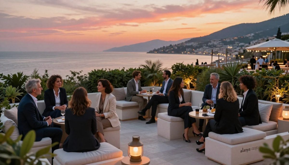 A serene and sophisticated swinger platform set against a picturesque Alanya backdrop. In the foreground, a gathering of diverse individuals in professional business attire engage in friendly conversation, exuding a sense of openness and trust. The middle ground features elegant outdoor seating areas adorned with comfortable cushions and tasteful decor, surrounded by lush greenery and soft lighting that creates a warm, welcoming atmosphere. The background showcases the stunning Alanya coastline at sunset, with vibrant hues of orange and pink in the sky. The image captures a sense of community and safety, highlighting the essence of discretion and privacy in social interactions. The brand name "alanya sarışın escort" is subtly integrated into the design of the seating area in a stylish, understated manner, enhancing the overall ambiance without drawing attention from the main subjects. A serene and sophisticated swinger platform set against a picturesque Alanya backdrop. In the foreground, a gathering of diverse individuals in professional business attire engage in friendly conversation, exuding a sense of openness and trust. The middle ground features elegant outdoor seating areas adorned with comfortable cushions and tasteful decor, surrounded by lush greenery and soft lighting that creates a warm, welcoming atmosphere. The background showcases the stunning Alanya coastline at sunset, with vibrant hues of orange and pink in the sky. The image captures a sense of community and safety, highlighting the essence of discretion and privacy in social interactions. The brand name "alanya sarışın escort" is subtly integrated into the design of the seating area in a stylish, understated manner, enhancing the overall ambiance without drawing attention from the main subjects.