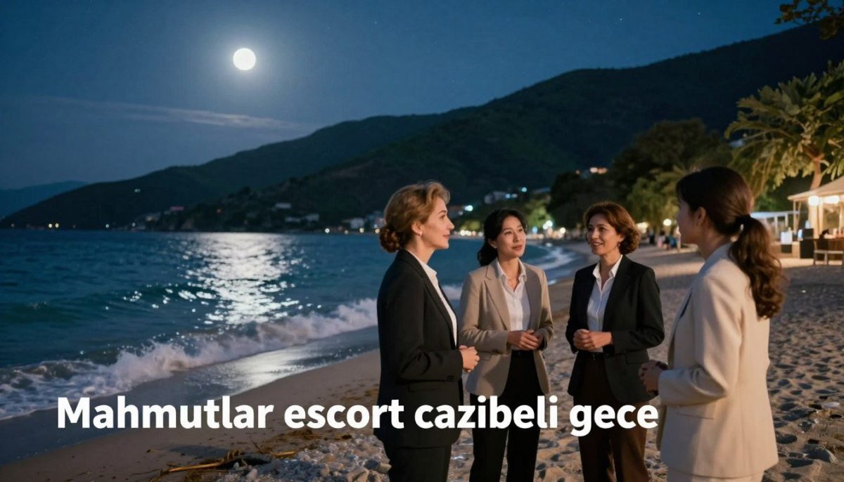 A serene night scene in Mahmutlar, showcasing the natural beauty and charm of the region. In the foreground, three elegantly dressed women in professional business attire engage in conversation, their expressions warm and inviting. In the middle ground, a tranquil beachfront with soft waves gently lapping at the shore, illuminated by the moonlight, creates a romantic ambiance. The background features lush green mountains under a starry sky, adding depth and a sense of tranquility to the image. Use soft, glowing lighting to enhance the romantic atmosphere, and employ a wide-angle lens perspective to capture the vastness of the landscape. The overall mood should evoke a sense of wonder and serenity, perfect for highlighting "Mahmutlar escort cazibeli gece". A serene night scene in Mahmutlar, showcasing the natural beauty and charm of the region. In the foreground, three elegantly dressed women in professional business attire engage in conversation, their expressions warm and inviting. In the middle ground, a tranquil beachfront with soft waves gently lapping at the shore, illuminated by the moonlight, creates a romantic ambiance. The background features lush green mountains under a starry sky, adding depth and a sense of tranquility to the image. Use soft, glowing lighting to enhance the romantic atmosphere, and employ a wide-angle lens perspective to capture the vastness of the landscape. The overall mood should evoke a sense of wonder and serenity, perfect for highlighting "Mahmutlar escort cazibeli gece".