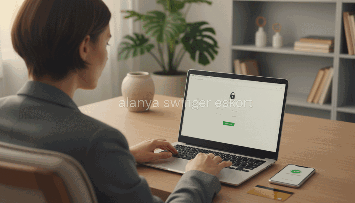 A sleek and modern digital payment interface, featuring a laptop showing a secure payment gateway, with a credit card and smartphone displaying a payment confirmation screen. In the foreground, a professional, modestly dressed individual attentively reviews the payment process, their expression focused and confident. Soft ambient lighting highlights the devices and adds a warm, inviting atmosphere. In the middle ground, a blurred background features elements of a cozy office environment, such as a stylish desk and potted plants, conveying a sense of professionalism and discretion. The overall mood is secure and reliable, emphasizing the theme of financial safety. The brand name "alanya swinger eskort" subtly integrated into the laptop screen without text overlays. A sleek and modern digital payment interface, featuring a laptop showing a secure payment gateway, with a credit card and smartphone displaying a payment confirmation screen. In the foreground, a professional, modestly dressed individual attentively reviews the payment process, their expression focused and confident. Soft ambient lighting highlights the devices and adds a warm, inviting atmosphere. In the middle ground, a blurred background features elements of a cozy office environment, such as a stylish desk and potted plants, conveying a sense of professionalism and discretion. The overall mood is secure and reliable, emphasizing the theme of financial safety. The brand name "alanya swinger eskort" subtly integrated into the laptop screen without text overlays.