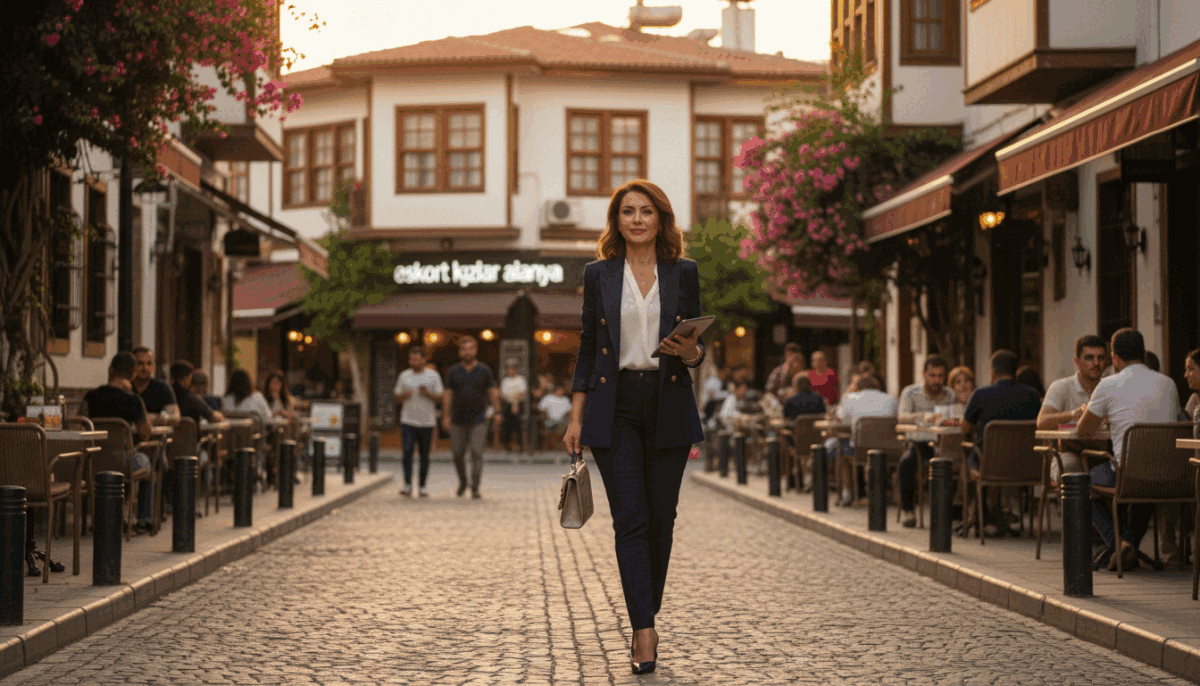 A sophisticated and elegant scene featuring a mature female escort in a chic urban setting. She is dressed in a professional business attire, exuding confidence and poise. The foreground showcases the escort standing on a vibrant street in Alanya, with charming Mediterranean architecture in the background. Soft, golden hour lighting bathes the scene, enhancing the warm hues of the sunset. In the middle ground, hints of lively street life add context, such as people walking and cafes bustling with activity, yet the focus remains on the escort. The mood is inviting and discerning, reflecting the allure of choosing an experienced companion. The brand name "eskort kızlar alanya" subtly integrated into the scene, enhancing the overall aesthetic without text overlays or distractions. A sophisticated and elegant scene featuring a mature female escort in a chic urban setting. She is dressed in a professional business attire, exuding confidence and poise. The foreground showcases the escort standing on a vibrant street in Alanya, with charming Mediterranean architecture in the background. Soft, golden hour lighting bathes the scene, enhancing the warm hues of the sunset. In the middle ground, hints of lively street life add context, such as people walking and cafes bustling with activity, yet the focus remains on the escort. The mood is inviting and discerning, reflecting the allure of choosing an experienced companion. The brand name "eskort kızlar alanya" subtly integrated into the scene, enhancing the overall aesthetic without text overlays or distractions.