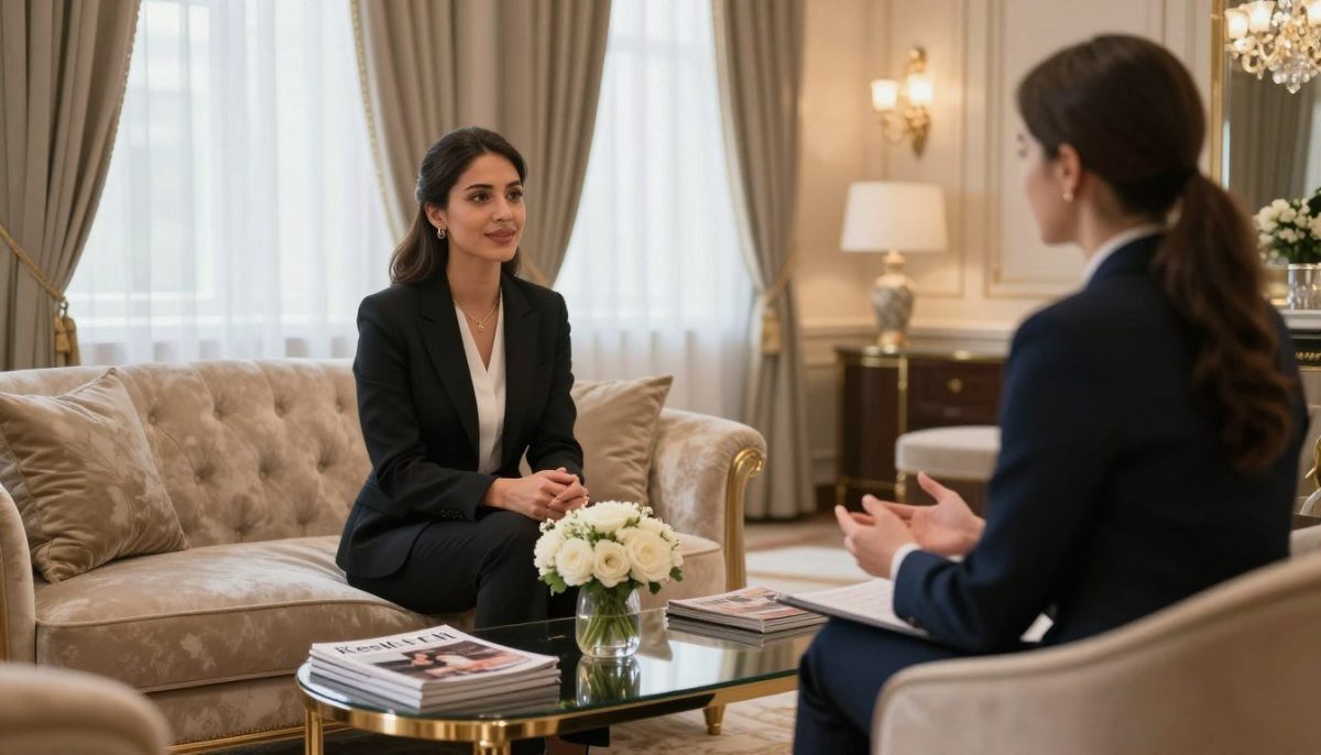 A sophisticated and stylish interior setting for an escort service consultation, featuring a luxurious room with elegant decor, soft ambient lighting creating a warm atmosphere. In the foreground, a smartly dressed individual in professional business attire, engaging in a welcoming conversation, exuding charm and professionalism. The middle ground includes a plush sofa and a decorative coffee table adorned with tasteful magazines and a fresh flower arrangement. In the background, floor-to-ceiling windows with exquisite drapes allowing soft natural light to filter in, enhancing the inviting mood. The scene captures elegance and comfort, embodying the essence of "Kestel Elit Escort Seçenekleri," creating a sense of exclusive service and discretion. A sophisticated and stylish interior setting for an escort service consultation, featuring a luxurious room with elegant decor, soft ambient lighting creating a warm atmosphere. In the foreground, a smartly dressed individual in professional business attire, engaging in a welcoming conversation, exuding charm and professionalism. The middle ground includes a plush sofa and a decorative coffee table adorned with tasteful magazines and a fresh flower arrangement. In the background, floor-to-ceiling windows with exquisite drapes allowing soft natural light to filter in, enhancing the inviting mood. The scene captures elegance and comfort, embodying the essence of "Kestel Elit Escort Seçenekleri," creating a sense of exclusive service and discretion.
