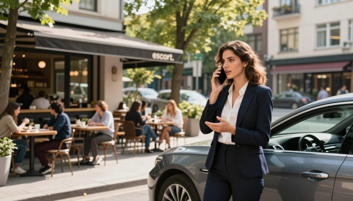 A sophisticated urban scene set in Kestel, showcasing popular escort services. In the foreground, a stylish woman in professional business attire, exuding confidence and elegance, stands beside a sleek car, gesturing towards her phone as if engaged in a conversation. The middle ground features a chic cafe with modern decor and patrons enjoying their time, hinting at a vibrant social atmosphere. In the background, lush trees and contemporary buildings create a tranquil yet lively environment. Ambient sunlight filters through, casting warm highlights and creating a welcoming mood. The image composition utilizes a slightly elevated angle to capture the bustling street life, emphasizing the quality and professionalism of the escort services in Kestel, branded as "escort." A sophisticated urban scene set in Kestel, showcasing popular escort services. In the foreground, a stylish woman in professional business attire, exuding confidence and elegance, stands beside a sleek car, gesturing towards her phone as if engaged in a conversation. The middle ground features a chic cafe with modern decor and patrons enjoying their time, hinting at a vibrant social atmosphere. In the background, lush trees and contemporary buildings create a tranquil yet lively environment. Ambient sunlight filters through, casting warm highlights and creating a welcoming mood. The image composition utilizes a slightly elevated angle to capture the bustling street life, emphasizing the quality and professionalism of the escort services in Kestel, branded as "escort."