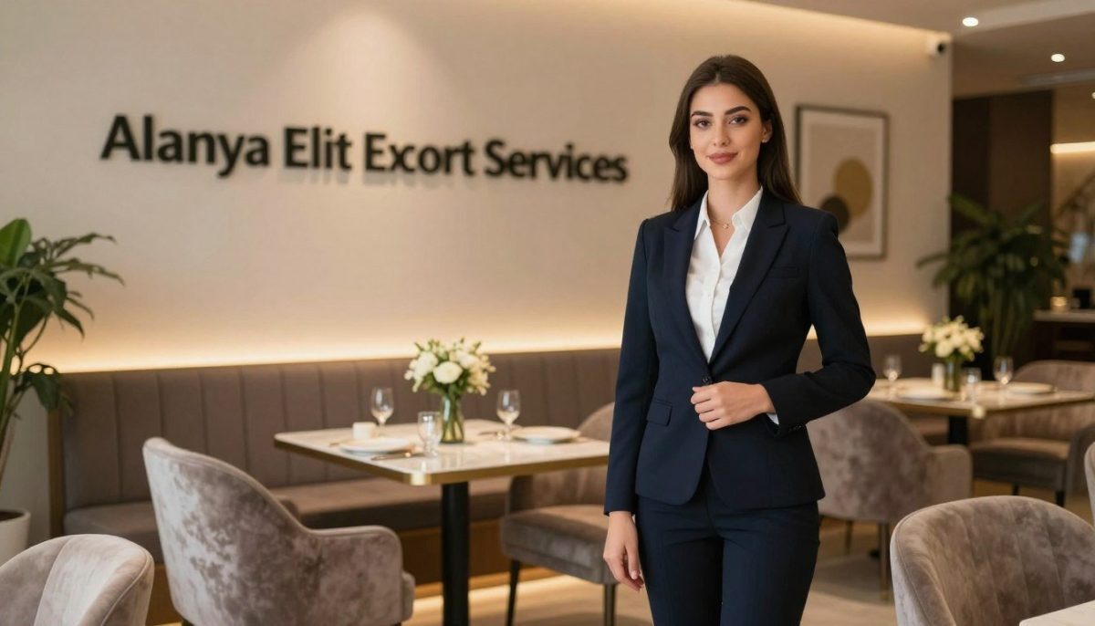 A stylish and sophisticated interior setting showcasing the essence of “Alanya Elit Escort Services.” In the foreground, a professional-looking young woman in smart business attire stands confidently, exuding elegance and poise. She is surrounded by tasteful decor, such as plush armchairs and soft lighting that creates an inviting yet upscale ambiance. In the middle ground, a luxurious table set with fine dining elements adds to the exclusive vibe, while fresh flowers provide a touch of natural beauty. The background features a tastefully decorated wall with subtle art pieces that enhance the space's charm. Warm ambient lighting brightens the scene, casting gentle shadows, and creating a refined atmosphere. Capture this moment with a wide-angle lens to emphasize the elegance of the setting, perfectly reflecting the allure and importance of elite escort services in Alanya. A stylish and sophisticated interior setting showcasing the essence of “Alanya Elit Escort Services.” In the foreground, a professional-looking young woman in smart business attire stands confidently, exuding elegance and poise. She is surrounded by tasteful decor, such as plush armchairs and soft lighting that creates an inviting yet upscale ambiance. In the middle ground, a luxurious table set with fine dining elements adds to the exclusive vibe, while fresh flowers provide a touch of natural beauty. The background features a tastefully decorated wall with subtle art pieces that enhance the space's charm. Warm ambient lighting brightens the scene, casting gentle shadows, and creating a refined atmosphere. Capture this moment with a wide-angle lens to emphasize the elegance of the setting, perfectly reflecting the allure and importance of elite escort services in Alanya.