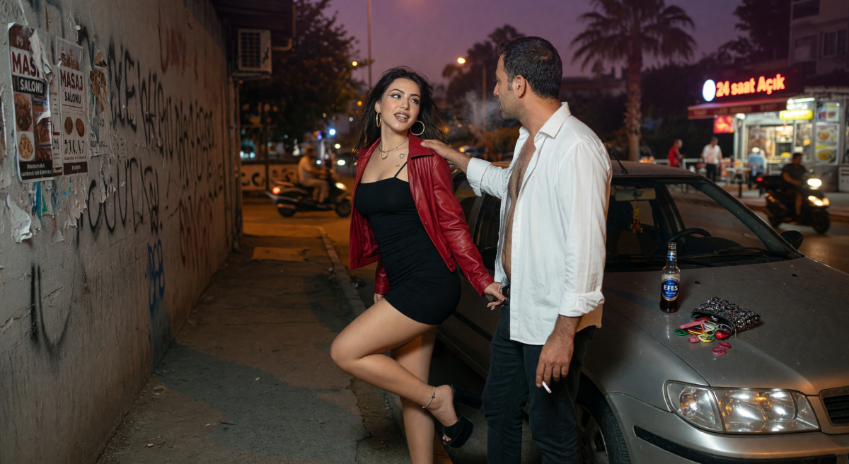 Alanya Konaklı escort ile yaşanan gece macerasının illüstrasyonu